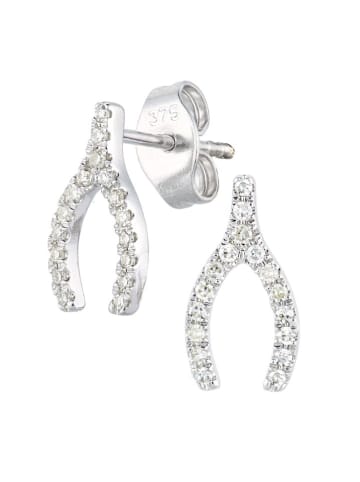 Revoni Witgouden oorstekers met diamanten