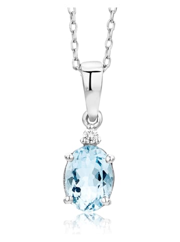 Diamant Exquis Weißgold-Halskette mit Diamant-Anhänger - (L)45 cm