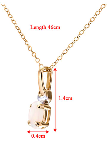 Revoni Gold-Halskette mit Anhänger - (L)46 cm