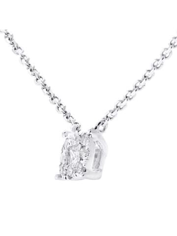 Revoni Witgouden ketting met diamanten hanger - (L)41 cm