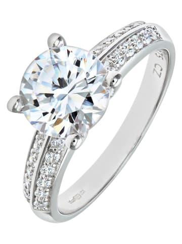 Revoni Witgouden ring met edelstenen