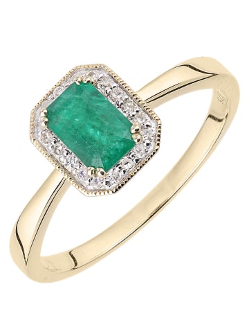 Revoni Gold-Ring mit Diamanten und Edelstein