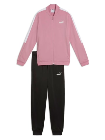 Puma Trainingsanzug in Rosa/ Schwarz