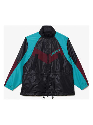 Lacoste Übergangsjacke in Schwarz/ Blau/ Bordeaux