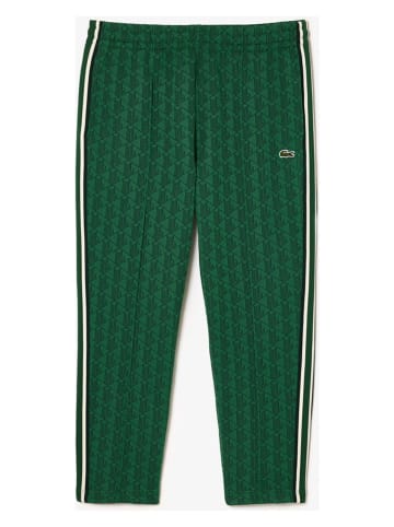 Lacoste Spodnie dresowe w kolorze zielonym