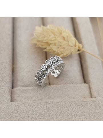 Nakkash Versilb. Ring mit Edelsteinen