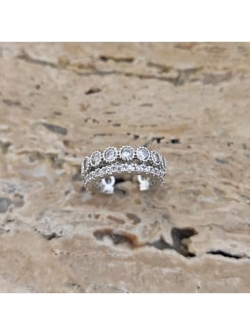 Nakkash Versilb. Ring mit Edelsteinen