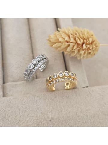 Nakkash Verzilverde ring met edelstenen