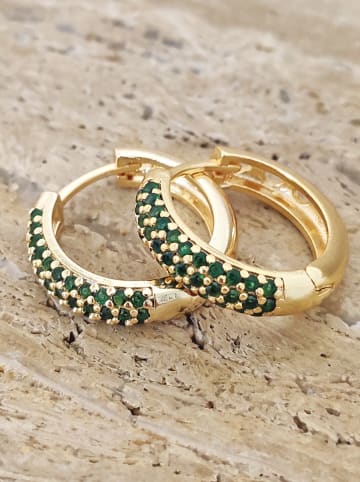 Nakkash Vergold. Creolen mit Zirkonia