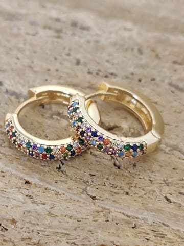 Nakkash Vergold. Creolen mit Zirkonia