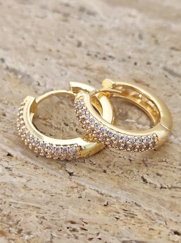 Nakkash Vergold. Creolen mit Zirkonia