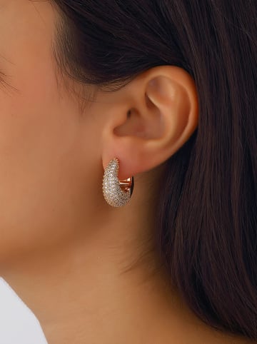 Nakkash Vergulde oorringen met zirkonia