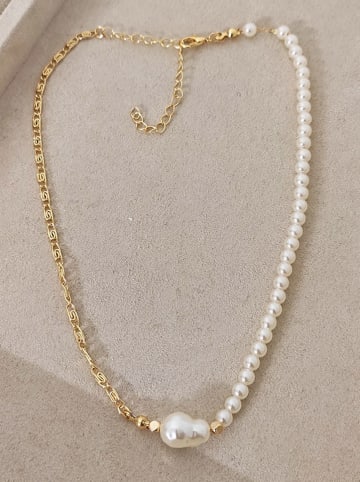 Nakkash Vergold. Halskette mit Zierperlen - (L)42 cm