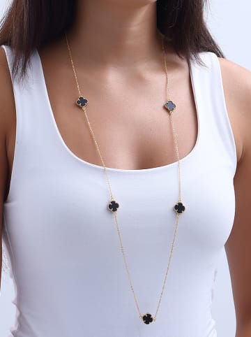 Nakkash Vergulde ketting met parelmoersierelementenen - (L)80 cm