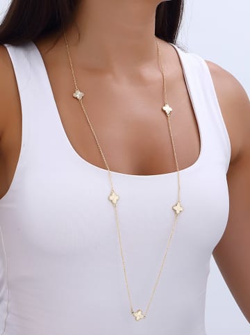 Nakkash Pozłacany naszyjnik z elementami ozdobnymi - dł. 80 cm