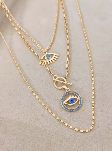 Nakkash Vergulde ketting met zirkonia