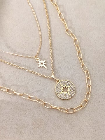 Nakkash Vergulde ketting met zirkonia