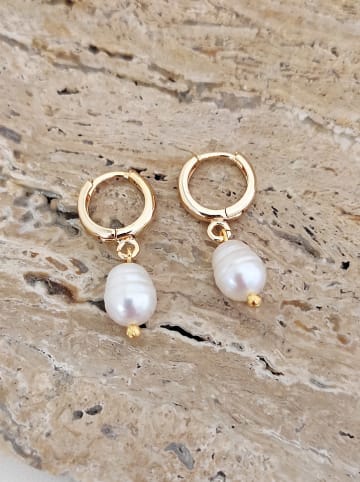 Nakkash Vergold. Creolen mit Perlen