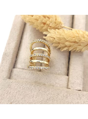 Nakkash Vergulde earcuffs met edelstenen