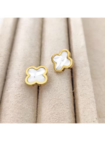 Nakkash Vergold. Ohrstecker mit Perlmutt