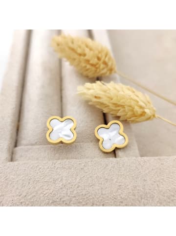 Nakkash Vergold. Ohrstecker mit Perlmutt