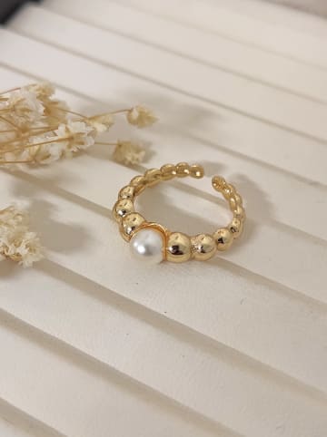 Nakkash Vergulde ring met sierparels