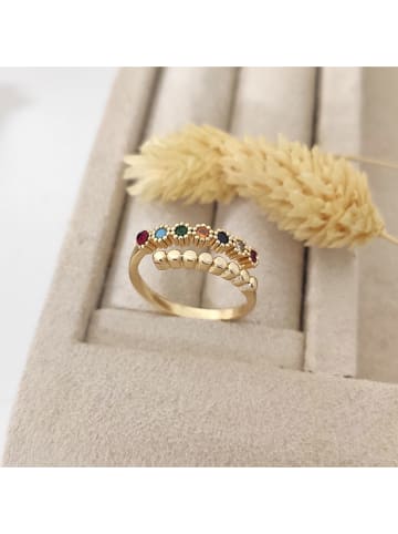 Nakkash Pozłacany pierścionek z cyrkoniami