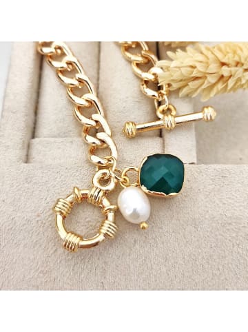 Nakkash Vergulde armband met kristal