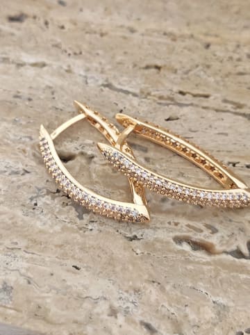 Nakkash Vergulde oorringen met zirkonia