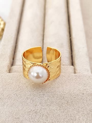 Nakkash Vergulde ring met sierparel