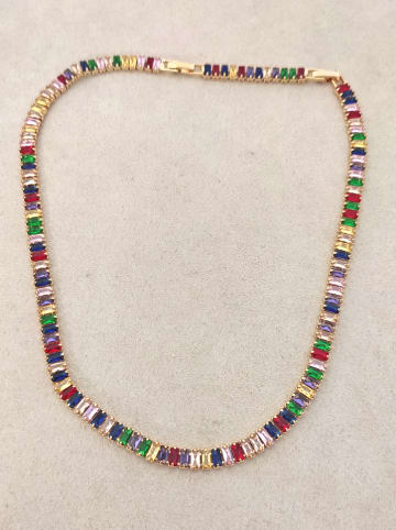 Nakkash Vergulde ketting met zirkonia - (L)42 cm