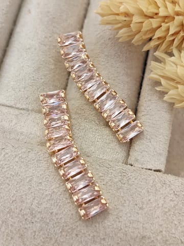 Nakkash Pozłacane kolczyki-wkrętki z cyrkoniami