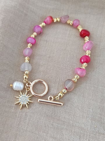 Nakkash Pozłacana bransoletka z kamieniami szlachetnymi