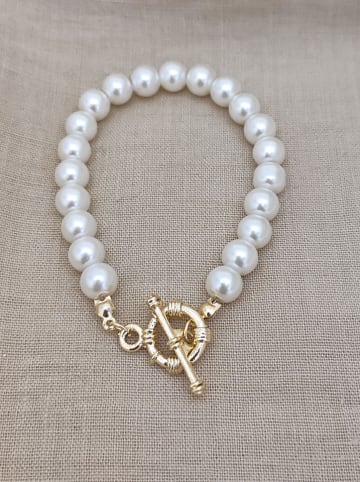 Nakkash Pozłacana bransoletka ze szklanymi koralikami