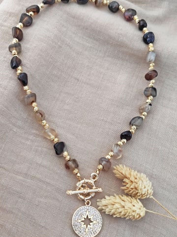 Nakkash Vergulde ketting met edelstenen - (L)45 cm