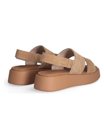 Liu Jo Skórzane sandały w kolorze jasnobrązowym