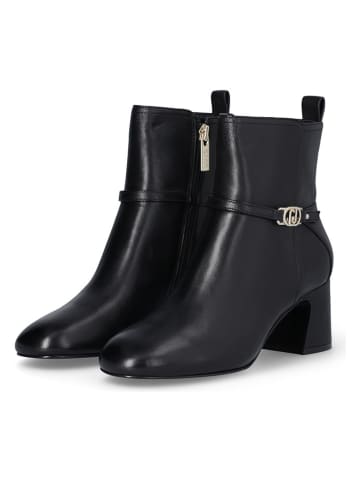 Liu Jo Leder-Stiefeletten in Schwarz