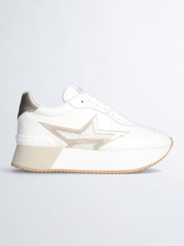 Liu Jo Sneakersy w kolorze złoto-białym