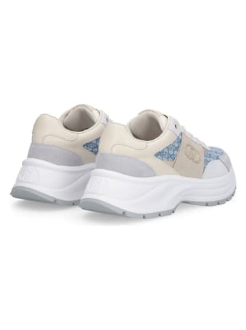 Liu Jo Leren sneakers beige/lichtblauw