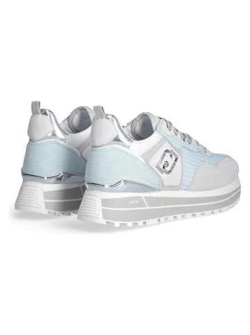 Liu Jo Leren sneakers lichtblauw/zilverkleurig