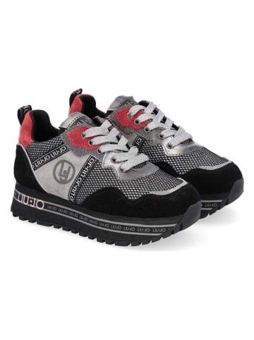 Liu Jo Leder-Sneakers in Schwarz/ Rot
