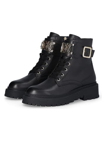 Liu Jo Leder-Boots in Schwarz