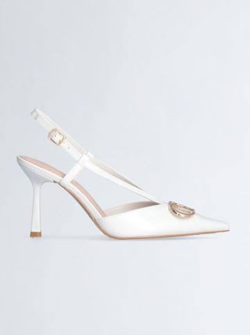 Liu Jo Leder-Slingpumps in Weiß