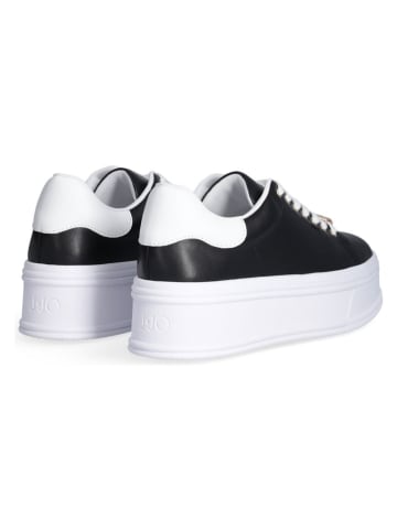 Liu Jo Skórzane sneakersy w kolorze czarno-białym