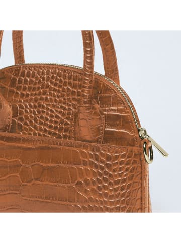 CXL by Christian Lacroix Leder-Henkeltasche "Bel-air" in Hellbraun - (B)21 x (H)16 x (T)9 cm