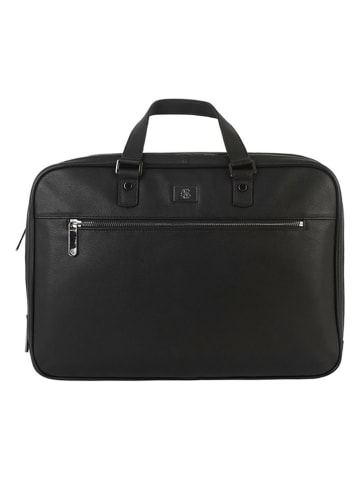 CXL by Christian Lacroix Leder-Businesstasche "Charles" in Schwarz - (B)42,5 x (H)39 x (T)9 cm
