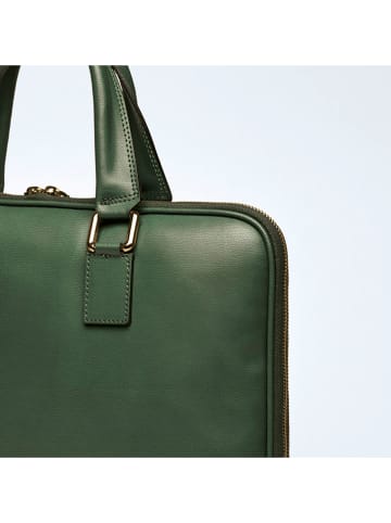 CXL by Christian Lacroix Leder-Businesstasche "Louvre" in Grün - (B)38 x (H)28,5 x (T)5,5 cm