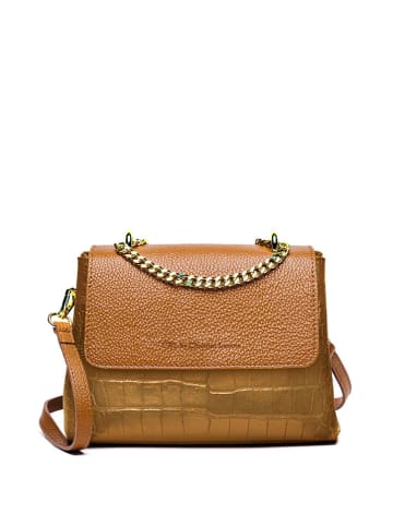 CXL by Christian Lacroix Leder-Umhängetasche "Cremieux" in Hellbraun - (L)12,5 x (B)8 x (H)18 cm