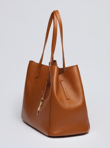 CXL by Christian Lacroix Leder-Schultertasche in Hellbraun - (B)39 x (H)29 x (T)20 cm