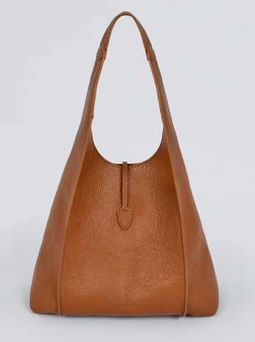 CXL by Christian Lacroix Leder-Schultertasche "Faidherbe" in Hellbraun - (B)34 x (H)52 x (T)24 cm